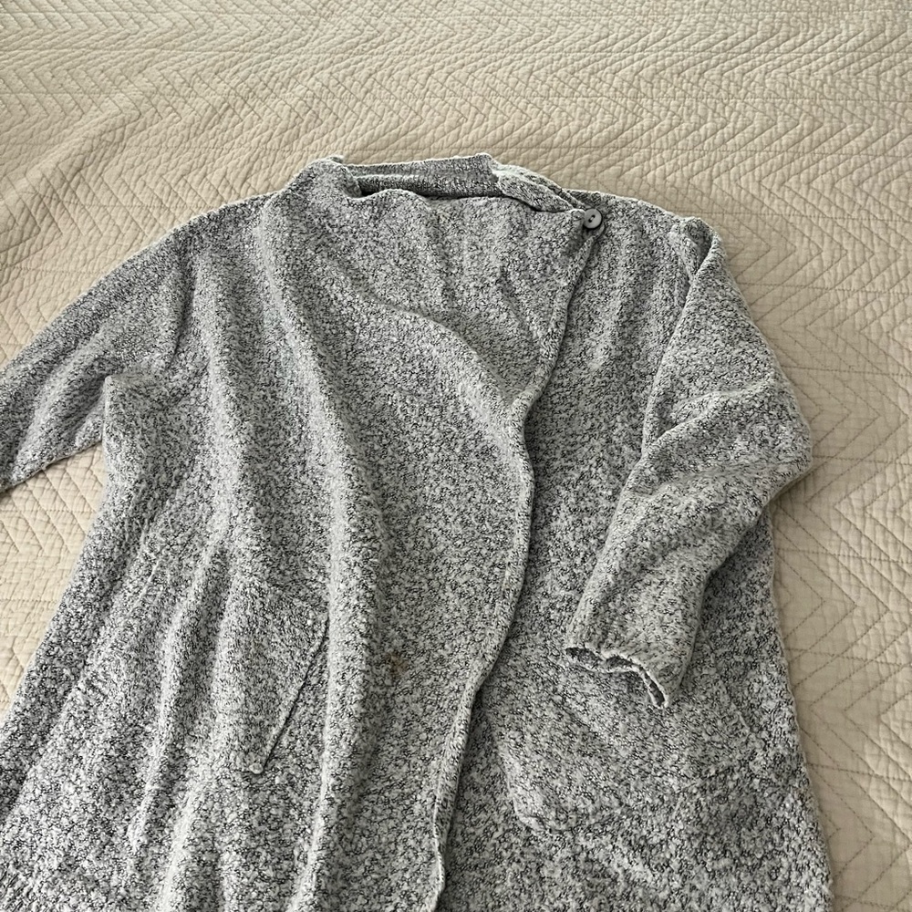 Grey one button cardigan